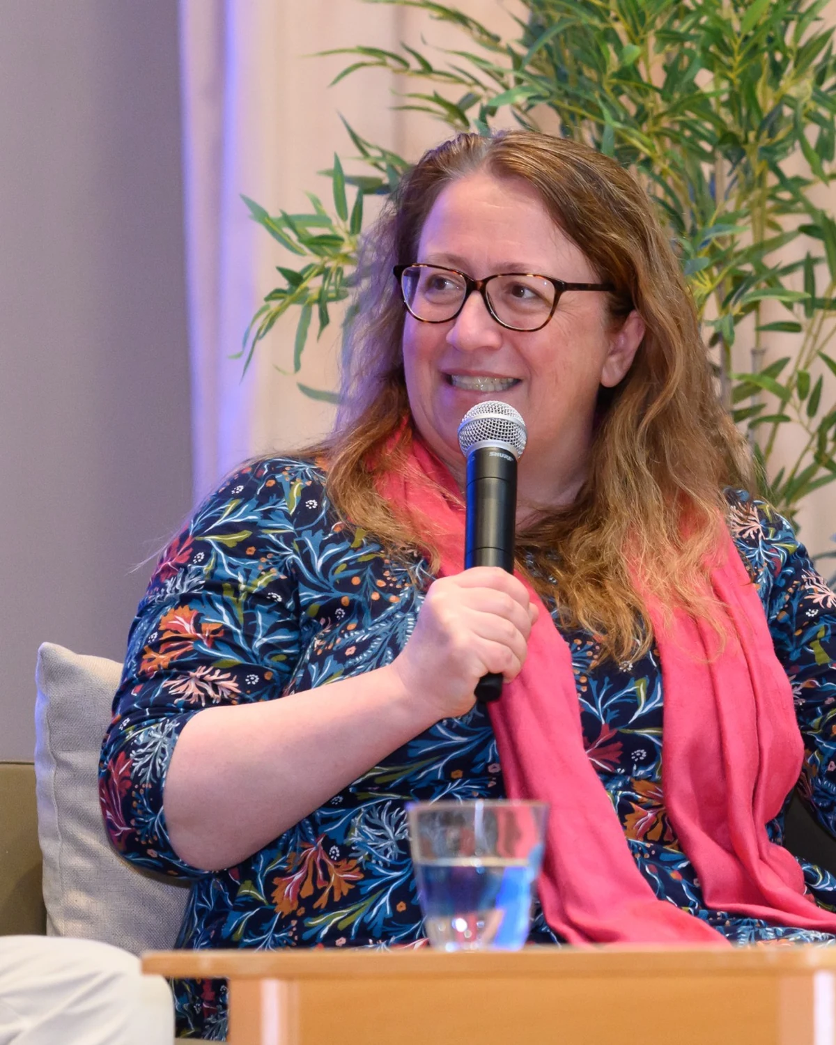 Dr Helen Wright speaking on an education panel